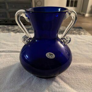 Wanda blue cobalt vase